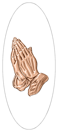Bronze Praying Hands White
